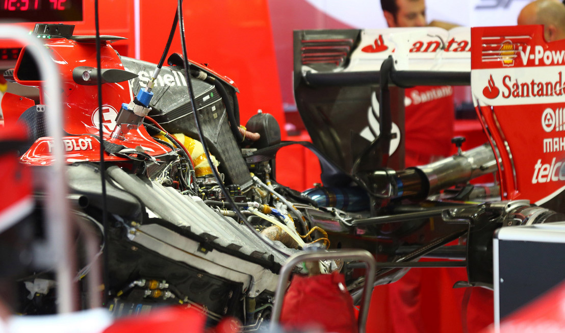 Ferrari SF15-T uncovered, as pictured during the Japanese GP