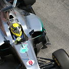 Nico Rosberg entering the pitlane
