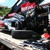 Crashed Lotus E21 from Grosjean
