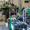Caterham CT05 is prepared in the pits