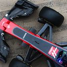 Haas VF-17 front wing and front suspension