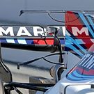 Williams FW40 rear wing and winglet on engine cover