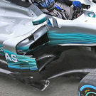 Mercedes AMG F1 W08 bargeboard detail