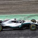 Valtteri Bottas running the W09 for the first time at Silverstone