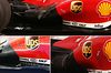 Modified sidepods on Ferrari F138 Modified sidepods on Ferrari F138