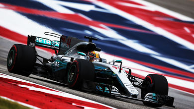 Hamilton tops damp first practice at Austin Hamilton tops damp first practice at Austin