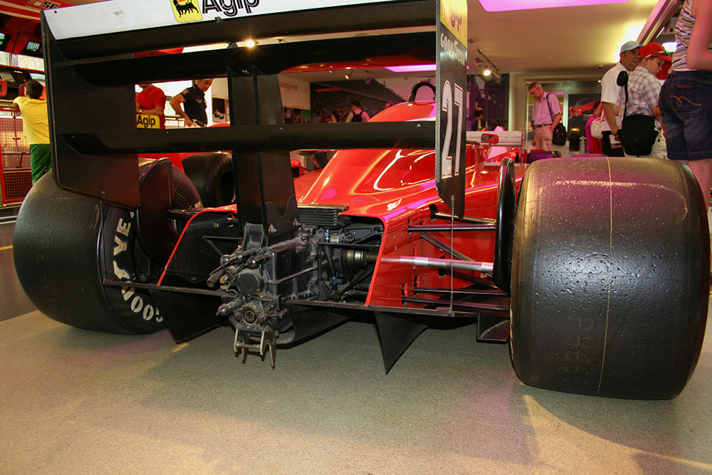 Rear view of Ferrari 640, as seen at Galleria Ferrari, 2009