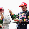 Mark Webber and Robert Kubica celebrating