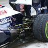 Sensors on the rear suspension of the Williams FW35