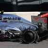 Failed Pirelli tyre on Sergio Perez' McLaren
