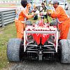 Fernando Alonso's car after crash