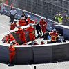 TecPro barrier repairs after Maldonado's crash