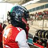 Fernando Alonso wearing a tribute helmet for his Ferrari crew