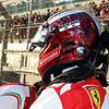 Fernando Alonso wearing a tribute helmet for his Ferrari crew