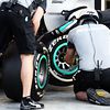 Mercedes AMG F1 mechanics practice pit stops