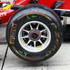 Ferrari F14-T front wheel hub detail
