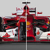 Ferrari F14T vs F138 front view
