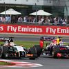 Nico Hulkenberg fighting with Daniel Ricciardo