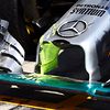 Mercedes AMG F1 W05 running flow-vis paint on the front wing