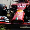 The Ferrari F14-T of race retiree Fernando Alonso