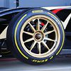 The Lotus F1 E22 with new 18 inch Pirelli tyres and rims