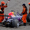 Daniil Kvyat's stricken car at Japanese GP qualifying