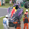 Daniil Kvyat's stricken car at Japanese GP qualifying