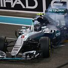 Second placed Nico Rosberg