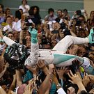 Second placed Nico Rosberg