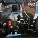 Mercedes AMG F1 W07 Hybrid rear wing, rear diffuser and exhaust detail