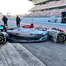 Mercedes F1 W13 hits the track