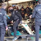George Russell prepares to test Mercedes F1 W13