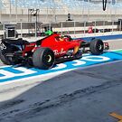 Carlos Sainz leaves the pits
