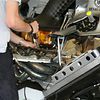 Working on Mercedes engine