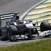 Rosberg in action at the Brazilian GP
