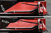 Ferrari drivers running different front wings