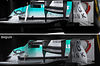 Mercedes add slim fence on front wing