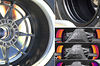 Wheel rim coatings to heat the tyres
